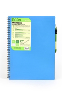 Kołonotatnik Mintra Eco Pen A4 - niebieski w kratkę