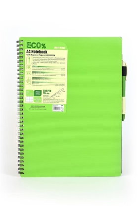 Kołonotatnik Mintra Eco Pen A4 - zielony w kratkę